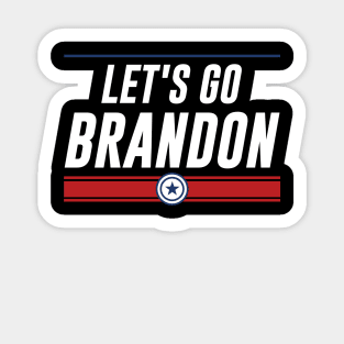 Funny Let's Go Brandon! Meme Retro Vintage US Flag Sticker